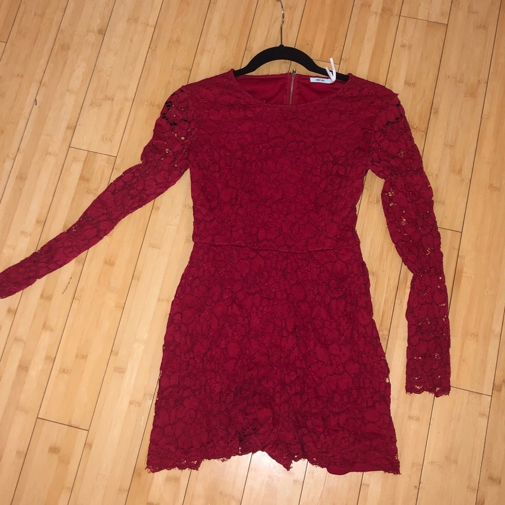 Urban Outfitters Red Lace Romper Size 2